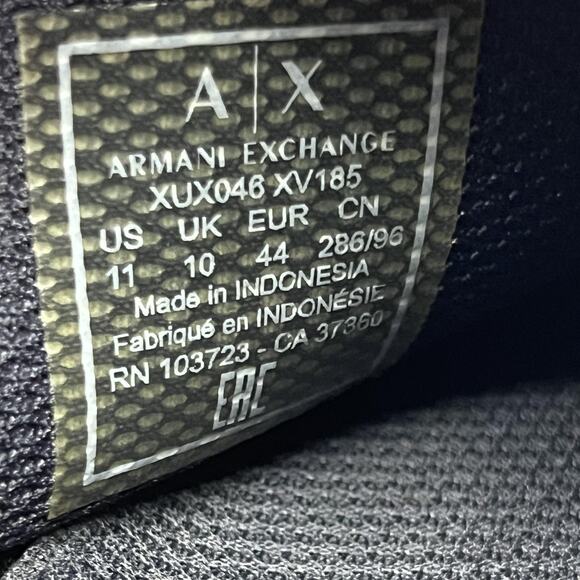 Armani Exchange Action Zip‎ Up Sneakers Men Size 11 Blue Elastic Comfort Shoes main image 10